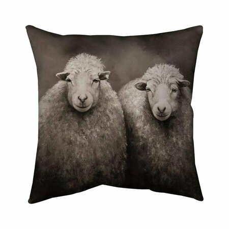 BEGIN HOME DECOR 20 x 20 in. Sheep Sepia-Double Sided Print Indoor Pillow 5541-2020-AN212-1
